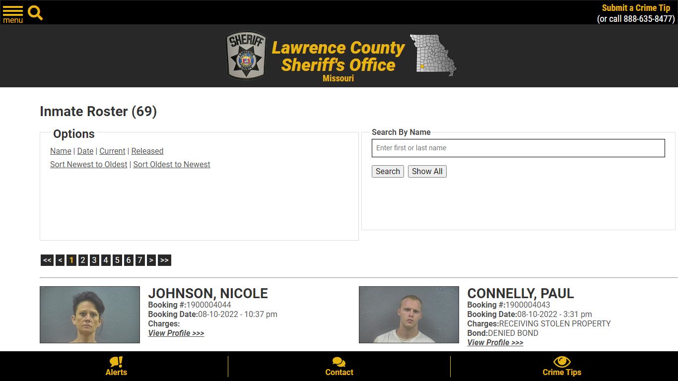 Inmate Roster - Lawrence County Sheriff MO