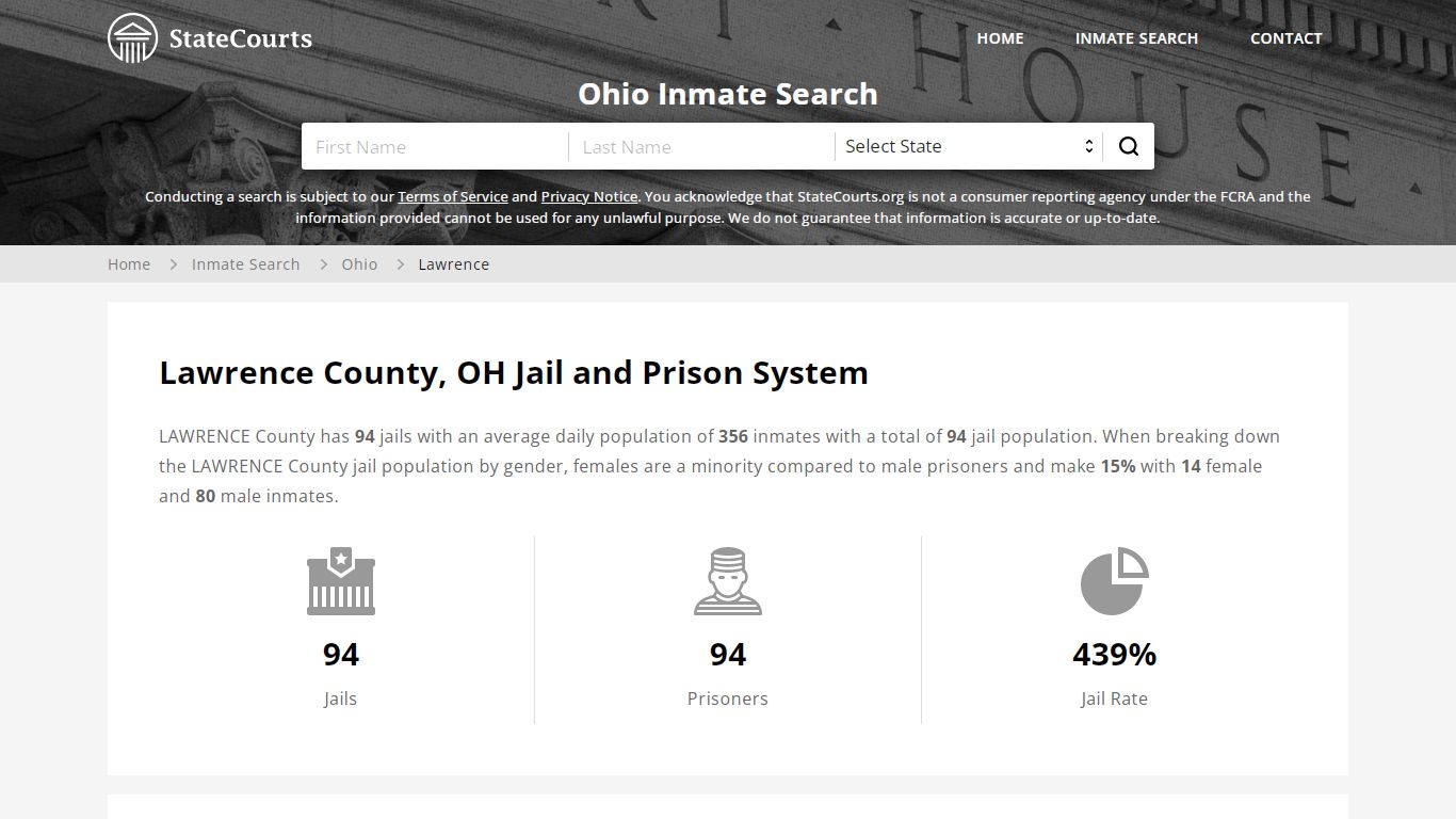 Lawrence County, OH Inmate Search - StateCourts
